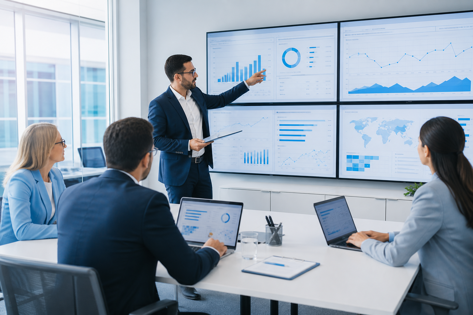 Painéis de gestão e indicadores empresariais